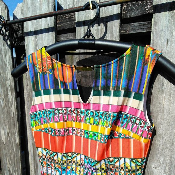 Joseph Ribkoff geometric dress  NWT 4 - Picture 4 of 12